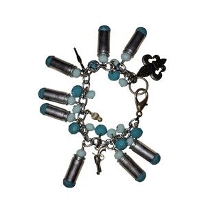 Charm Bracelet Featuring Upcycled Bullets Casings